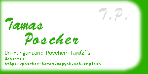 tamas poscher business card